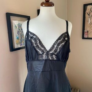 VTG Corsage Black Slip Dress